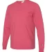 Champion Clothing CD200 Garment Dyed Long Sleeve T Crimson side view