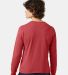 Champion Clothing CD200 Garment Dyed Long Sleeve T in Crimson back view