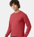 Champion Clothing CD200 Garment Dyed Long Sleeve T in Crimson side view