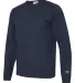 Champion Clothing CD200 Garment Dyed Long Sleeve T Navy side view