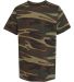 Code V 2207 Youth Camouflage T-Shirt Green Woodland front view