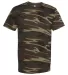Code V 3907 Adult Camo Tee Green Woodland front view