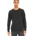 BELLA+CANVAS 3901 Unisex Sponge Fleece Sweatshirt in Dark grey front view