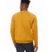 BELLA+CANVAS 3901 Unisex Sponge Fleece Sweatshirt in Heather mustard back view