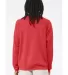 BELLA+CANVAS 3901 Unisex Sponge Fleece Sweatshirt in Heather red back view