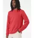 BELLA+CANVAS 3901 Unisex Sponge Fleece Sweatshirt in Heather red side view