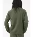 BELLA+CANVAS 3901 Unisex Sponge Fleece Sweatshirt in Military green back view