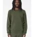 BELLA+CANVAS 3901 Unisex Sponge Fleece Sweatshirt in Military green front view