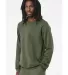 BELLA+CANVAS 3901 Unisex Sponge Fleece Sweatshirt in Military green side view