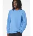 BELLA+CANVAS 3901 Unisex Sponge Fleece Sweatshirt in Carolina blue side view