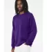BELLA+CANVAS 3901 Unisex Sponge Fleece Sweatshirt in Team purple side view