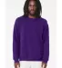 BELLA+CANVAS 3901 Unisex Sponge Fleece Sweatshirt in Team purple front view