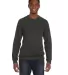 BELLA+CANVAS 3901 Unisex Sponge Fleece Sweatshirt in Solid black trblnd front view