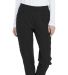 Dickies Medical DK030P - Mid Rise Tapered Leg Pull Black front view