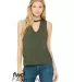 Bella + Canvas 8808 Fast Fashion Women's Flowy Cut in Military green front view