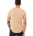 Bella + Canvas 3003 Fast Fashion Jersey Curved Hem in Hthr sand dune back view