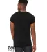 Bella + Canvas 3004 Fast Fashion Unisex Jersey Rol in Black back view