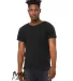 Bella + Canvas 3414 Fast Fashion Unisex Triblend R in Solid blk trblnd front view