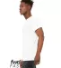 Bella + Canvas 3414 Fast Fashion Unisex Triblend R in Solid wht trblnd side view