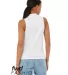 Bella + Canvas 6807 Fast Fashion Women's Mock Neck in Solid wht blend back view
