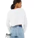 Bella + Canvas 6501 Fast Fashion Women's Cropped L in White back view