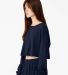 Bella + Canvas 6501 Fast Fashion Women's Cropped L in Navy side view