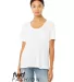 Bella + Canvas 8818 Fast Fashion Women's Flowy Poc in White front view