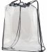 Augusta Sportswear 2200 Clear Cinch Bag CLEAR/ BLACK front view