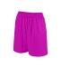 Augusta Sportswear 963 Girls Shockwave Shorts in Power pink/ white front view