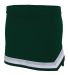 Augusta Sportswear 9146 Girls' Pike Skirt in Dark green/ white/ metallic silver side view
