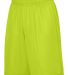 Augusta Sportswear 1406 Reversible Wicking Shorts in Lime/ white front view