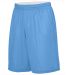 Augusta Sportswear 1406 Reversible Wicking Shorts in Columbia blue/ white side view