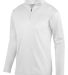 Augusta Sportswear 5508 Youth Wicking Fleece Pullo in White front view