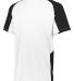 Augusta Sportswear 1518 Youth Cutter Jersey in White/ black front view