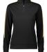 Augusta Sportswear 4388 Women's Medalist 2.0 Pullo in Black/ vegas gold front view