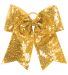 Augusta Sportswear 6702 Sequin Cheer Hair Bow in Gold front view