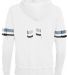 Augusta Sportswear 5441 Girls Spry Hoodie in White/ black/ graphite back view