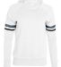 Augusta Sportswear 5441 Girls Spry Hoodie in White/ black/ graphite front view