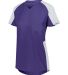 Augusta Sportswear 1522 Women's Cutter Jersey in Purple/ white side view