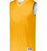 Augusta Sportswear 153 Youth Reversible Two Color  in Gold/ white front view