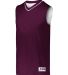 Augusta Sportswear 153 Youth Reversible Two Color  in Maroon/ white side view