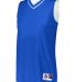 Augusta Sportswear 154 Women's Reversible Two Colo in Royal/ white front view