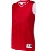 Augusta Sportswear 154 Women's Reversible Two Colo in Red/ white side view