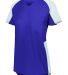 Augusta Sportswear 1523 Girls' Cutter Jersey in Purple/ white front view