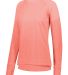 Augusta Sportswear 5575 Women's Tonal Heather Pull in Coral front view