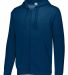 Augusta Sportswear 5418 60/40 Fleece Full-Zip Hood in Navy front view