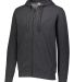 Augusta Sportswear 5418 60/40 Fleece Full-Zip Hood in Carbon heather front view