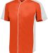 Augusta Sportswear 1655 Full Button Baseball Jerse in Orange/ white front view