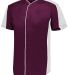 Augusta Sportswear 1656 Youth Full Button Baseball in Maroon/ white front view