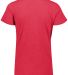 Augusta Sportswear 3067 Women's Triblend Short Sle in Red heather back view